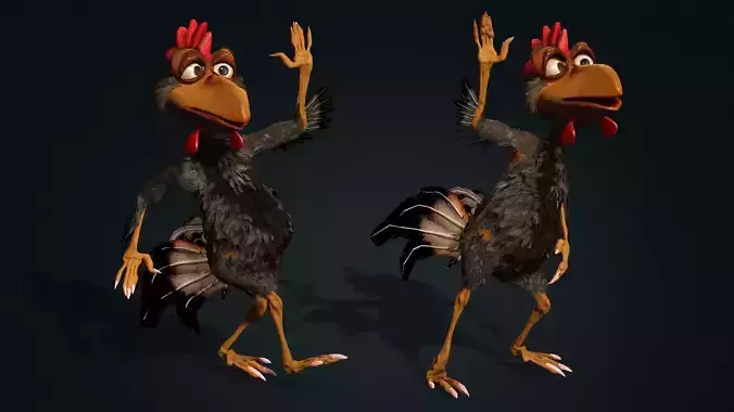 Rooster High quality character full Rigged and Animated 