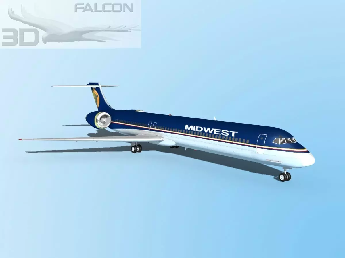 Falcon3D MD-80 Midwest Airlines 3D model_0