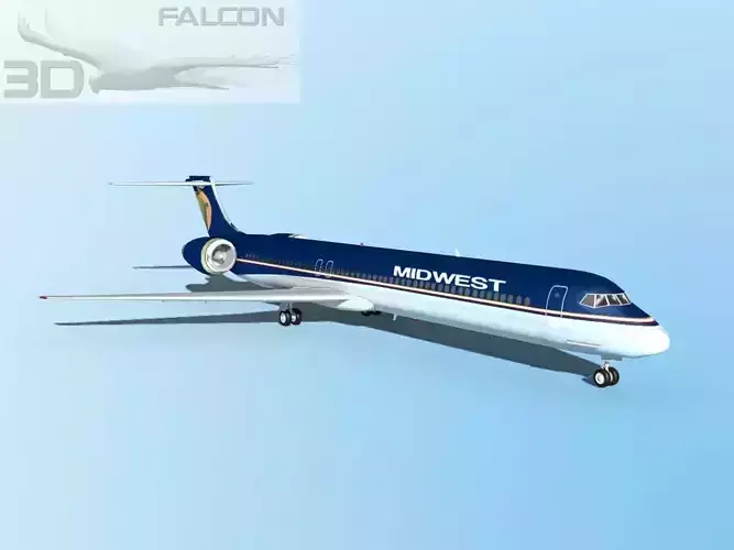 Falcon3D MD-80 Midwest Airlines 3D model