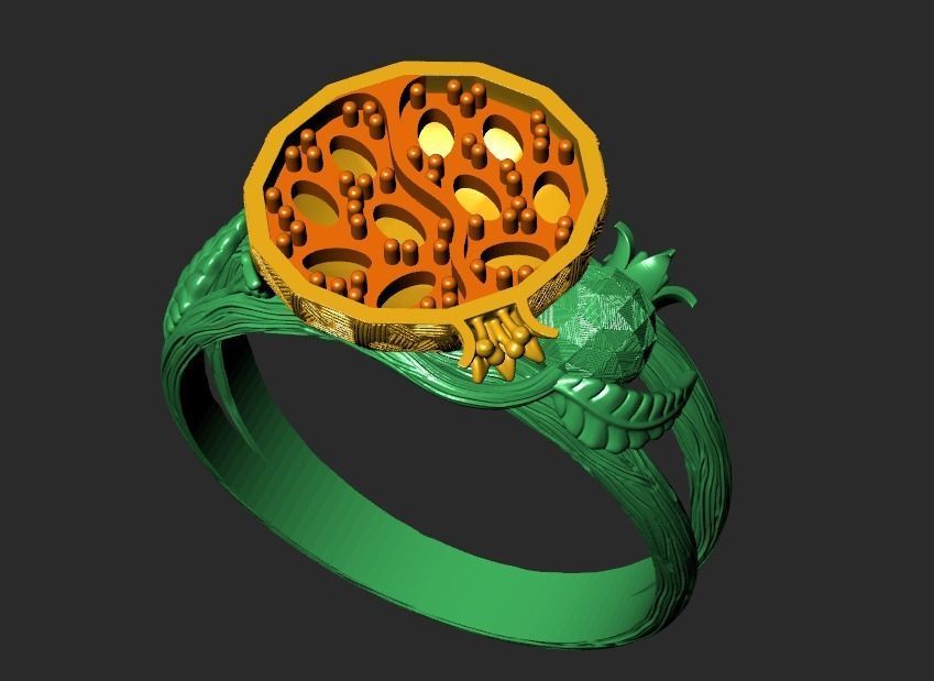 A RING OF POMEGRANATE Printable Model 3D print model_13