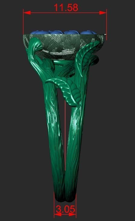 A RING OF POMEGRANATE Printable Model 3D print model_10