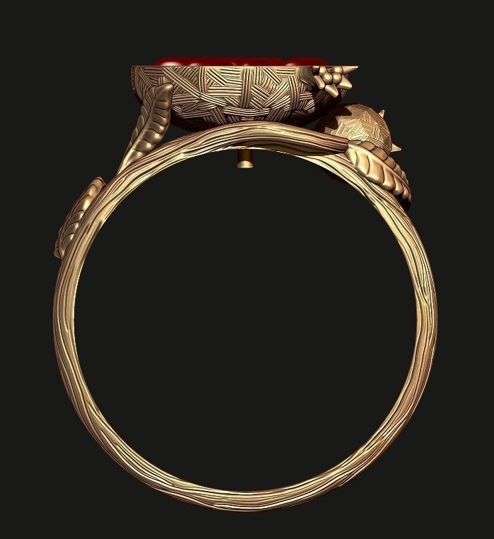 A RING OF POMEGRANATE Printable Model 3D print model_5