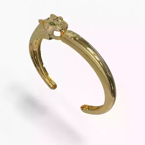 Jewelry bracelet PANTHER STL ready for Print