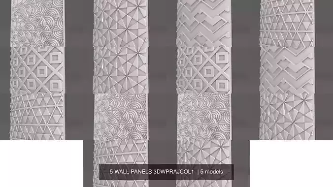 5 WALL PANELS 3DWPRAJCOL1 