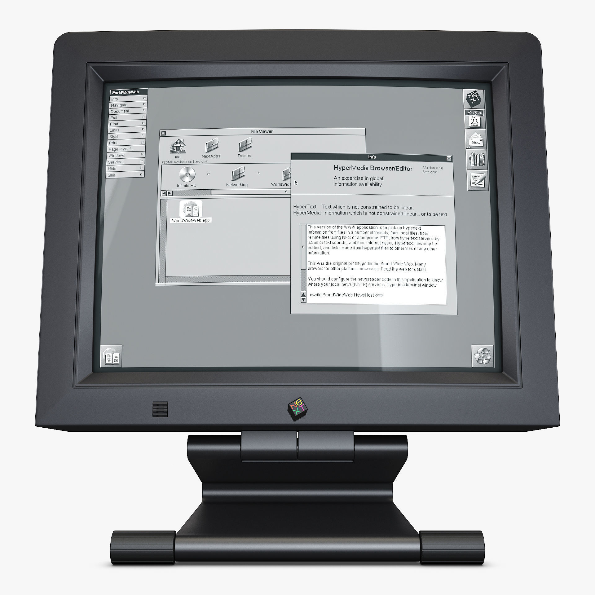 NeXT MegaPixel Display 90s M 1 3D model_5