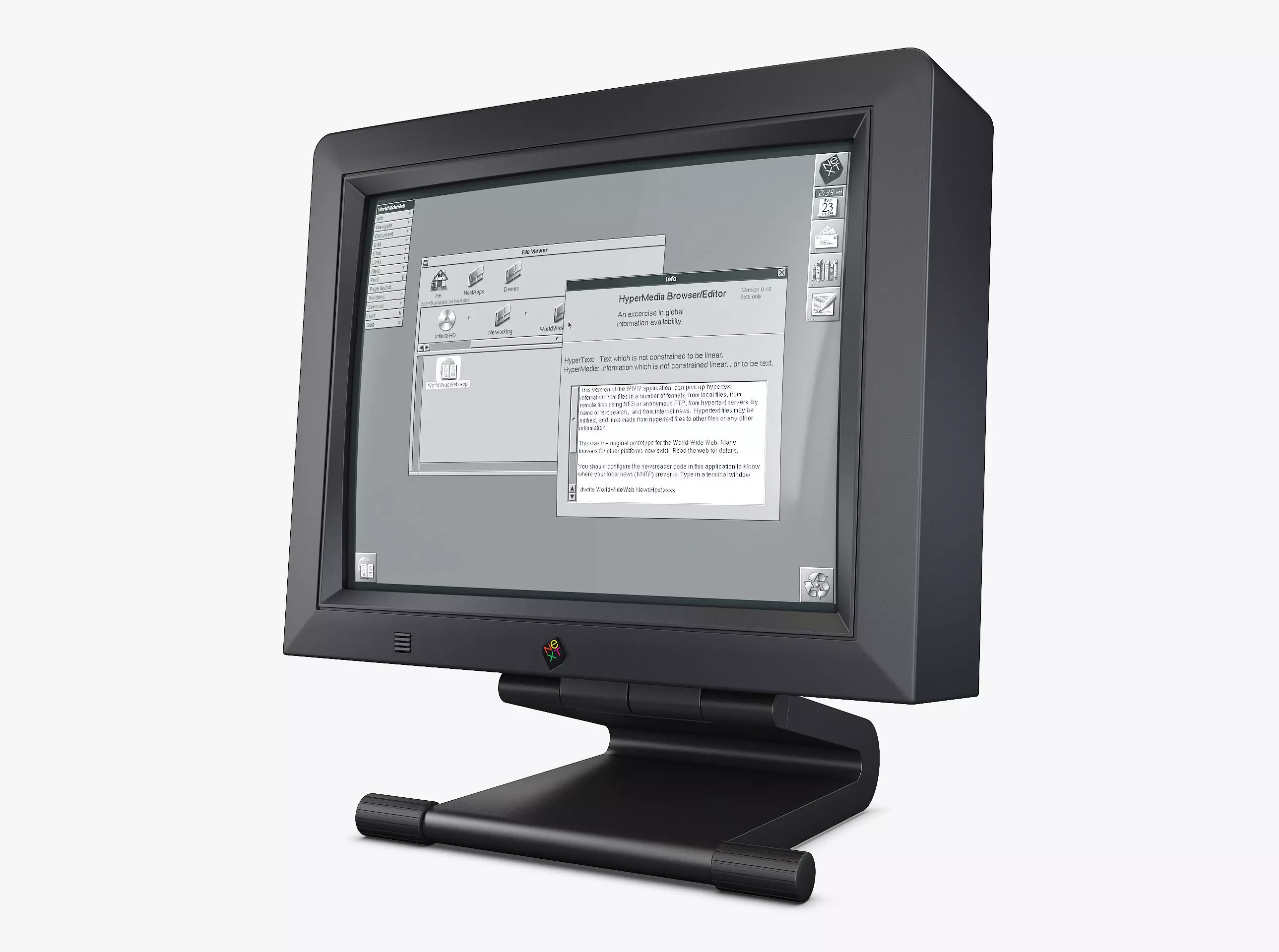 NeXT MegaPixel Display 90s M 1 3D model_0