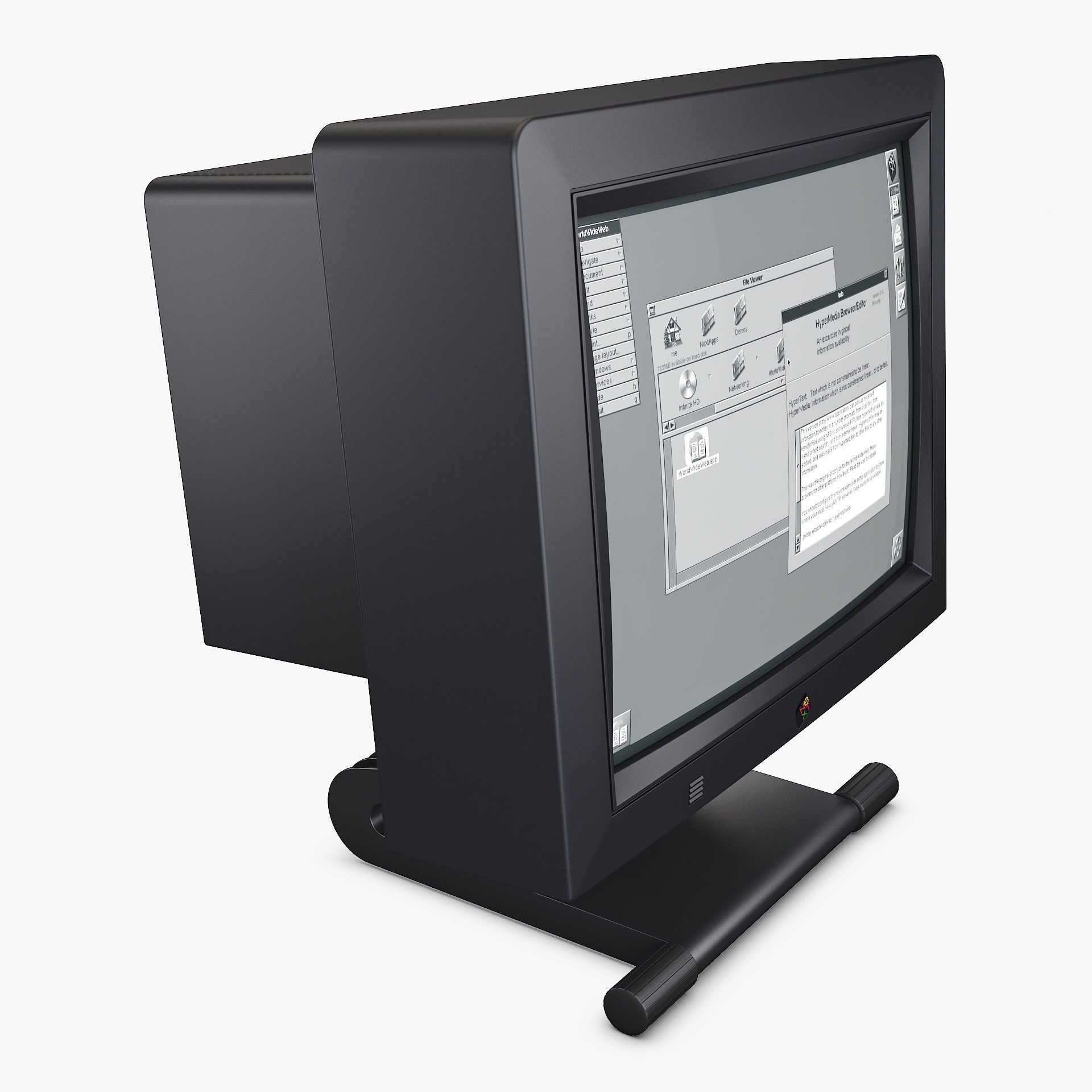 NeXT MegaPixel Display 90s M 1 3D model_2