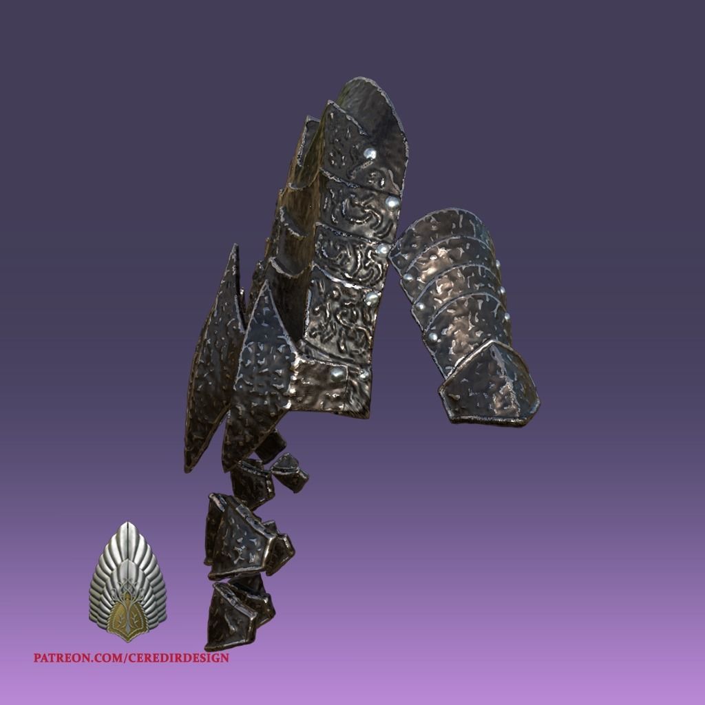 Sauron Hand Armour lord of the rings 3D DIGITAL DOWNLOAD 3D print model_3