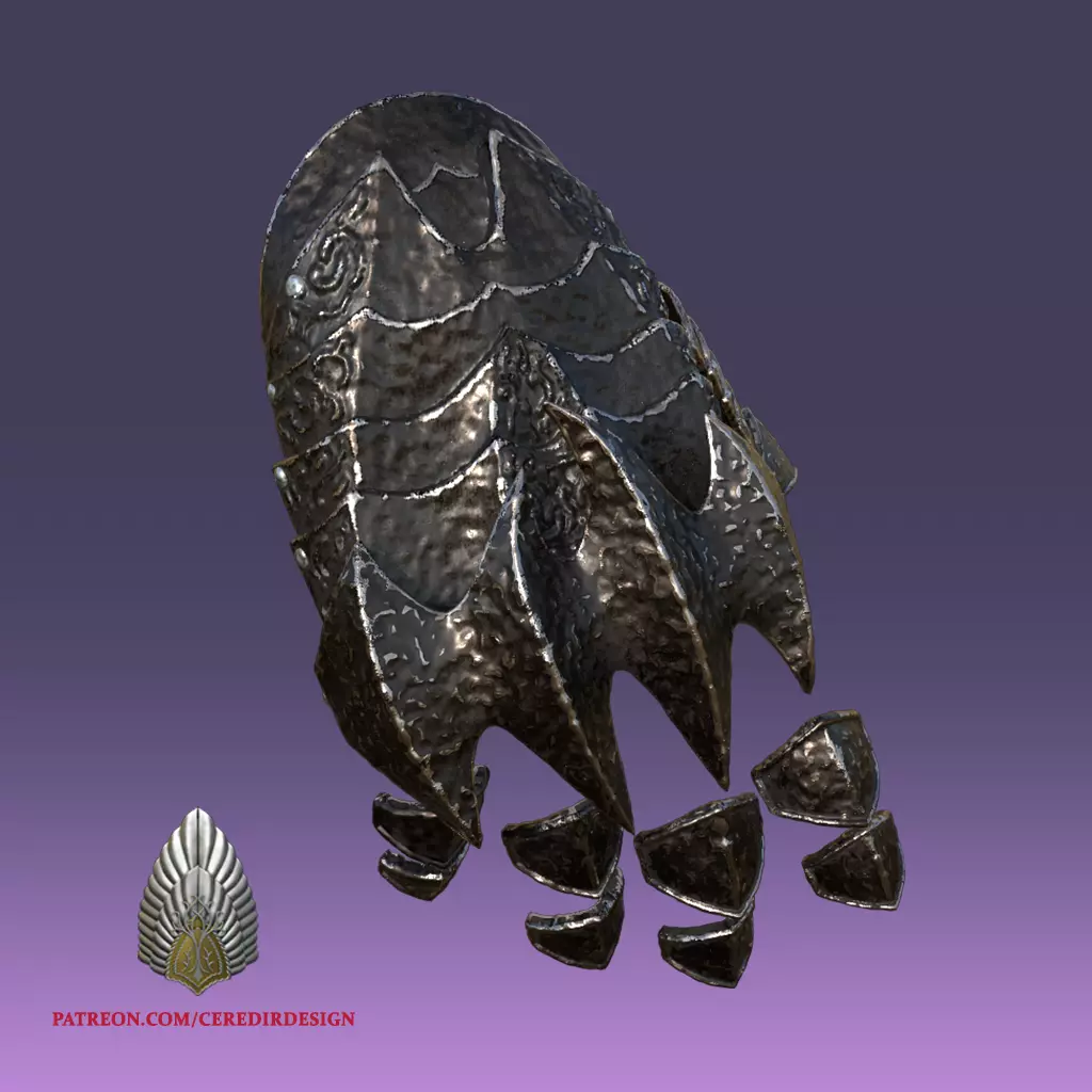 Sauron Hand Armour lord of the rings 3D DIGITAL DOWNLOAD 3D print model_0