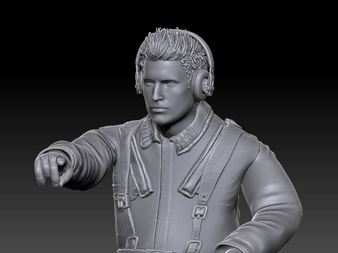 ww2 ger Fallschirmjaeger troop and various props   1-35  3D print model_11