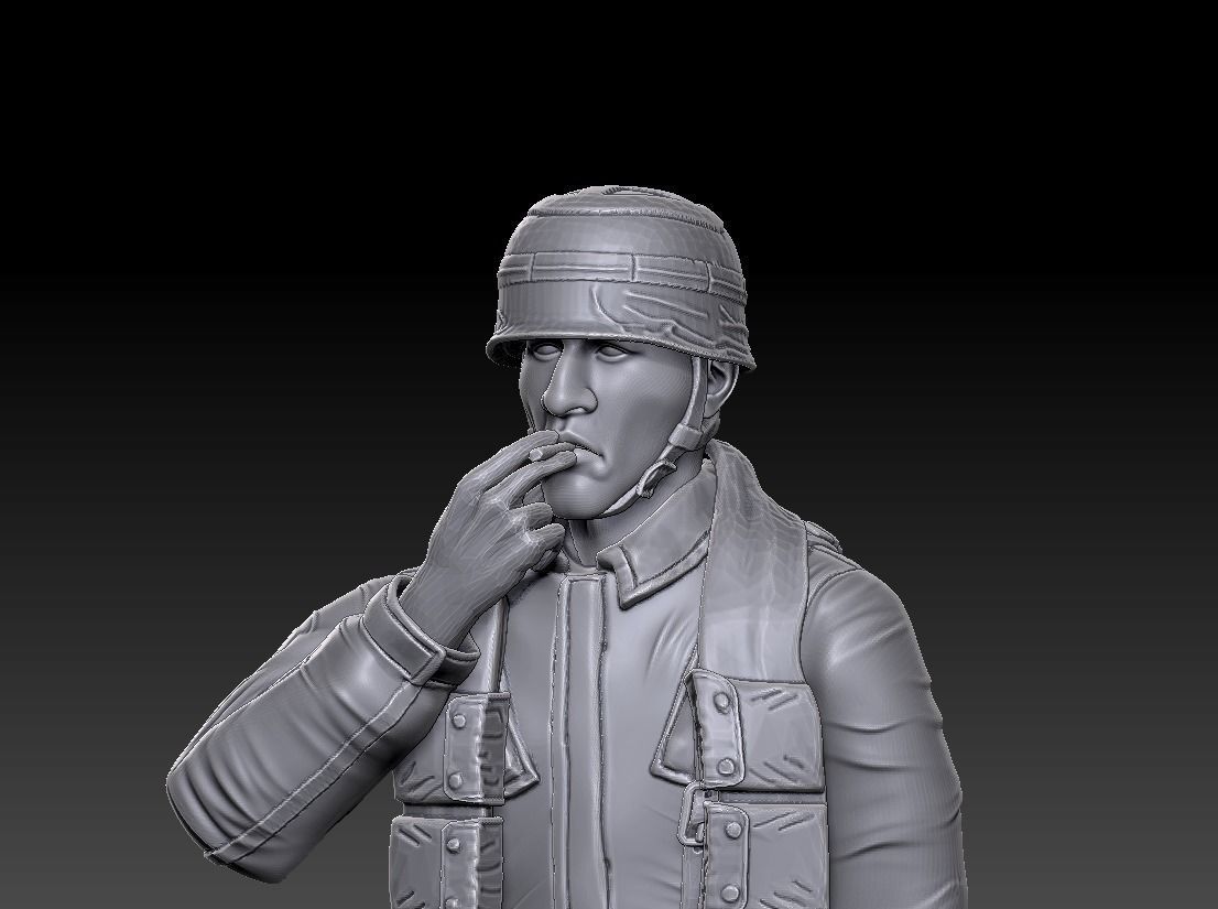 ww2 ger Fallschirmjaeger troop and various props   1-35  3D print model_10
