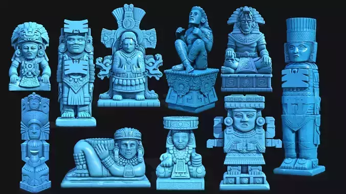 Statue Aztec Mayan Collection 