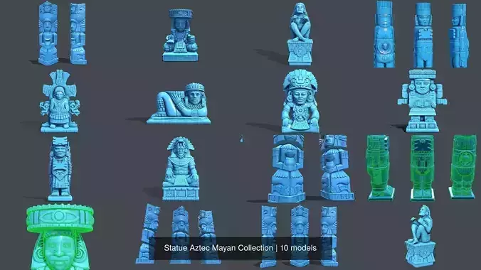Statue Aztec Mayan Collection