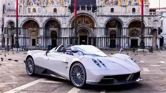 Pagani Huayra Low-poly 3D model