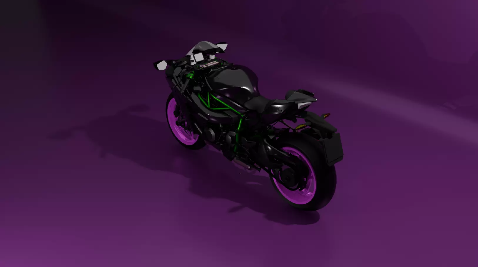 kawazaki ninja h2r 3D model_0