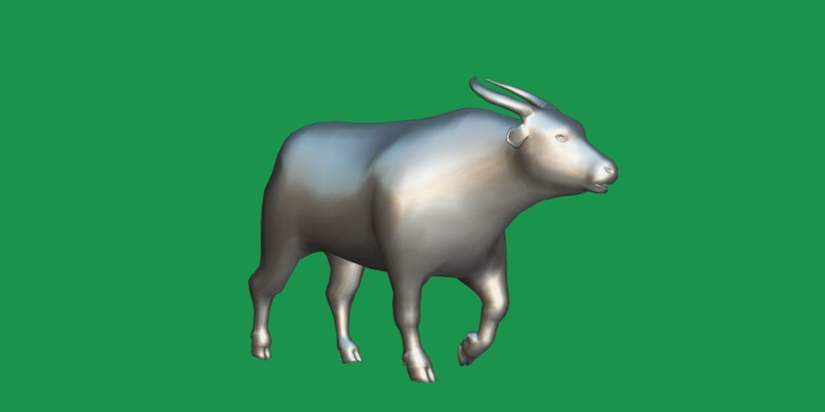 African Dwarf Forest Buffalo Low-poly 3D model_8