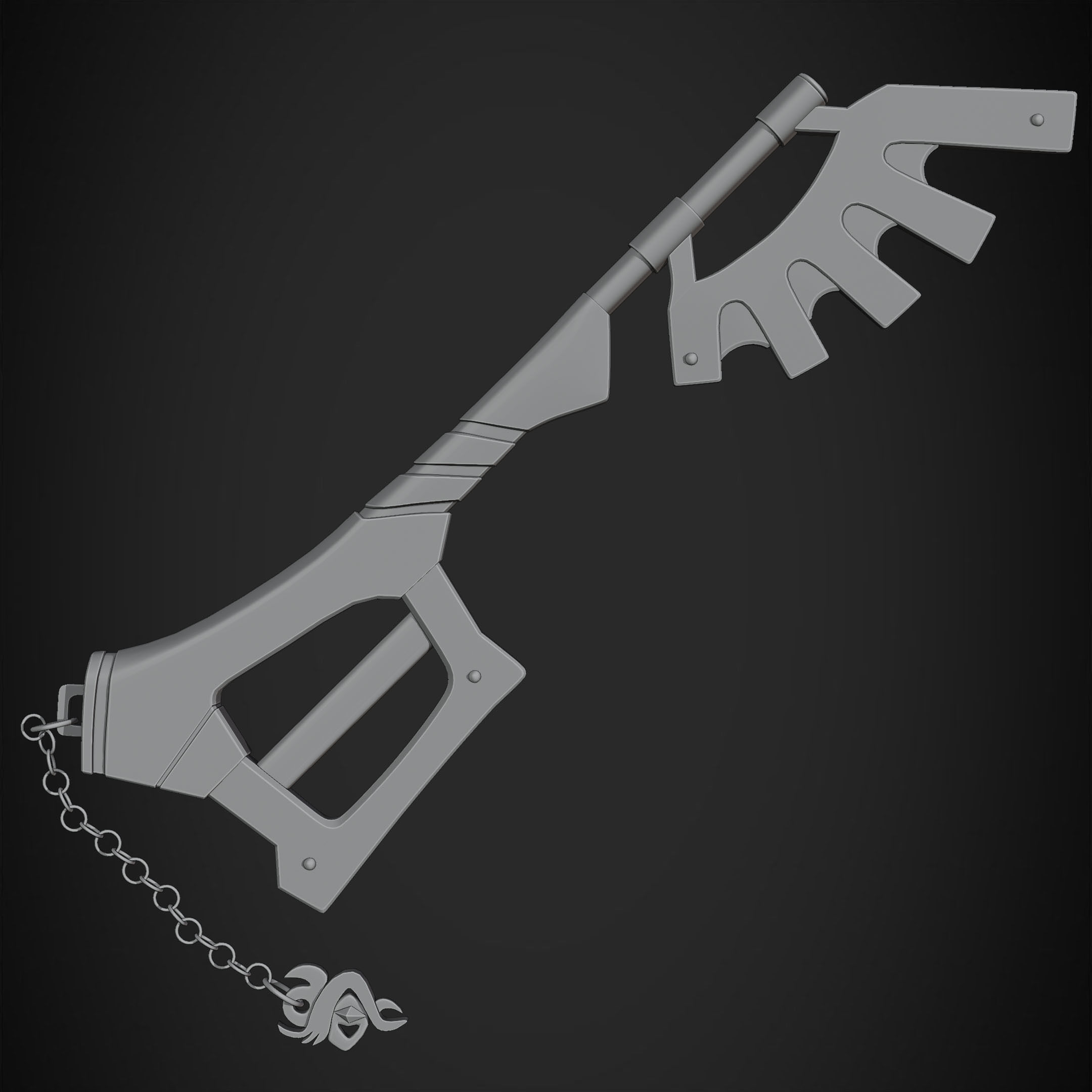 Kingdom Hearts Ventus Keyblade Wayward Wind for Cosplay 3D print model_15