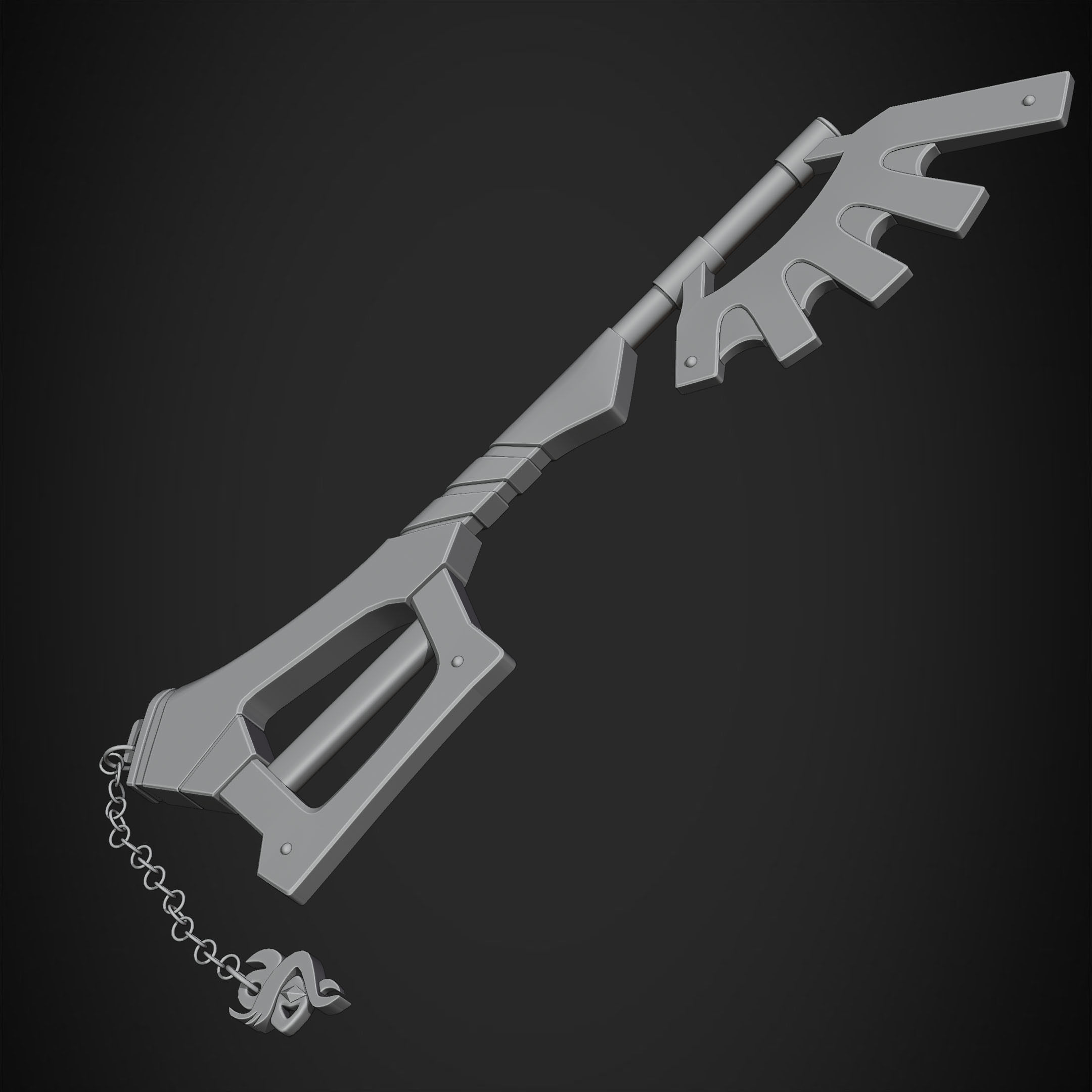 Kingdom Hearts Ventus Keyblade Wayward Wind for Cosplay 3D print model_17