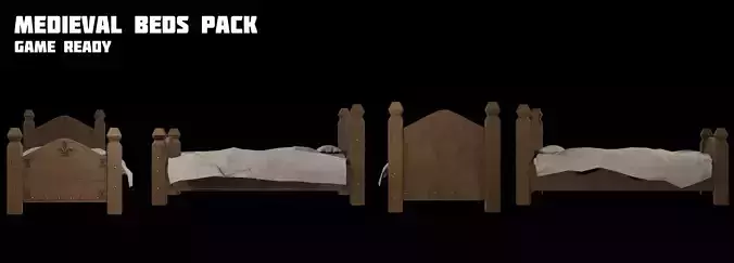 Medieval Bed Set Game Ready