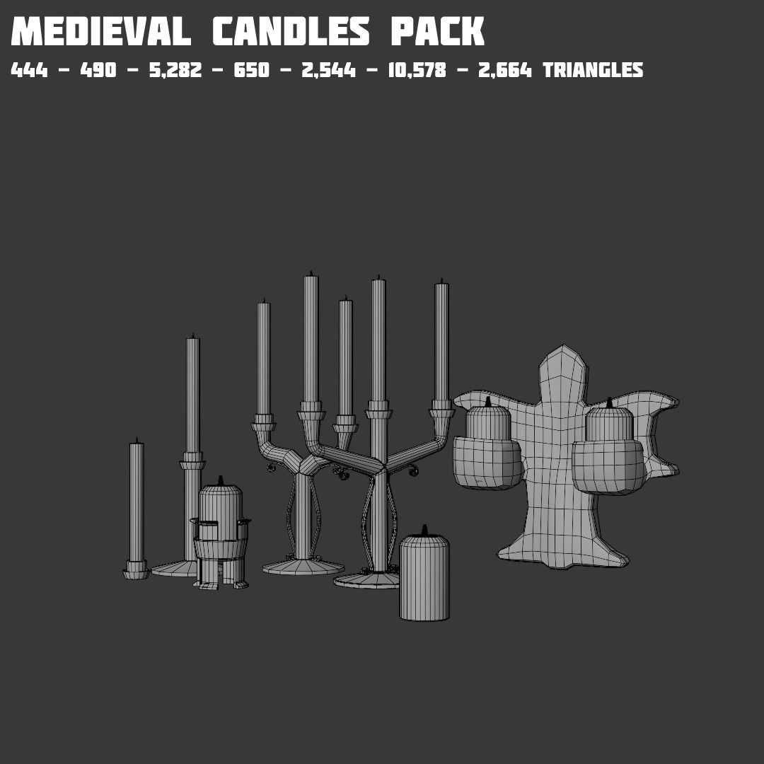 Medieval Asset Big  game ready Pack over 20 Assets Low-poly 3D model_20