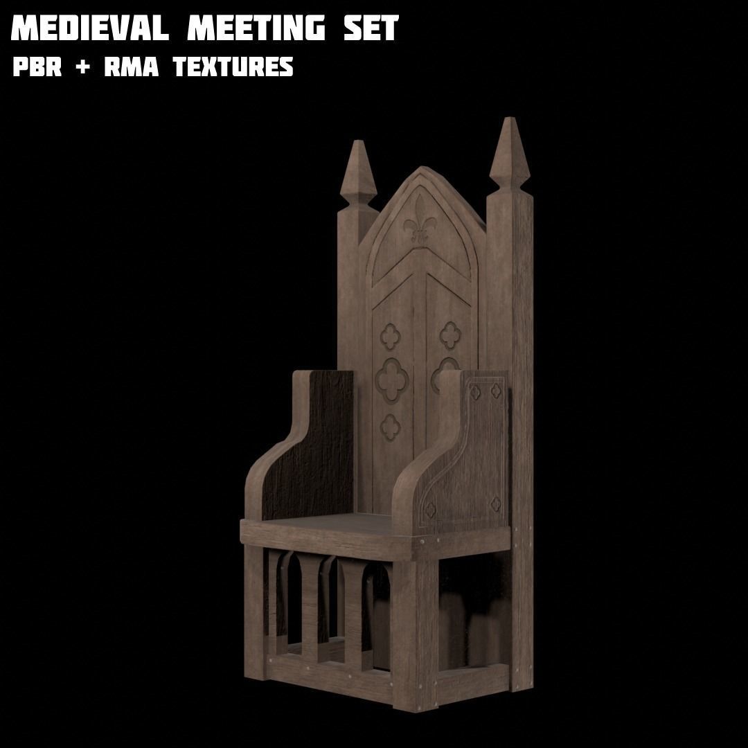 Medieval Asset Big  game ready Pack over 20 Assets Low-poly 3D model_29