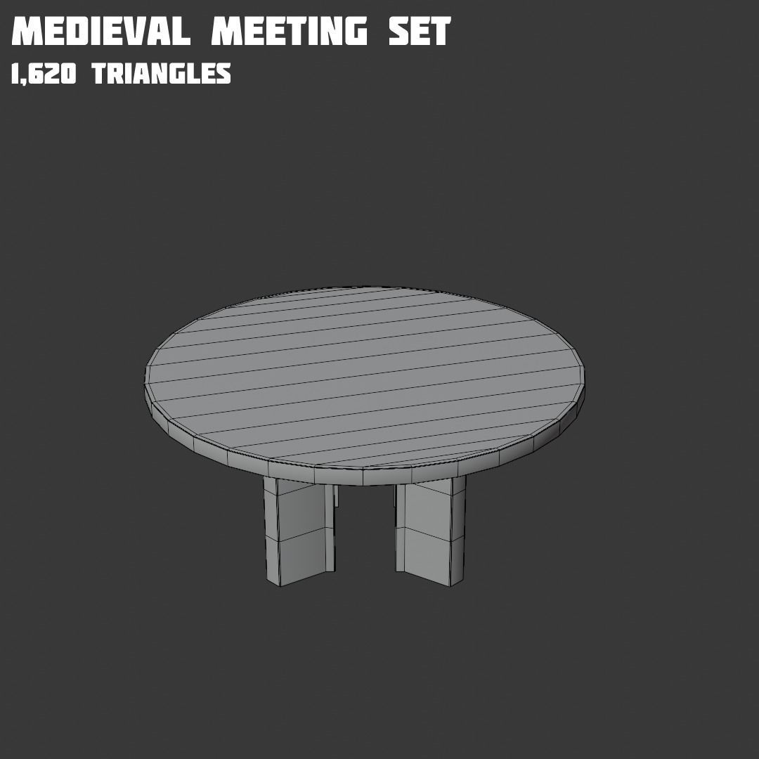 Medieval Asset Big  game ready Pack over 20 Assets Low-poly 3D model_31