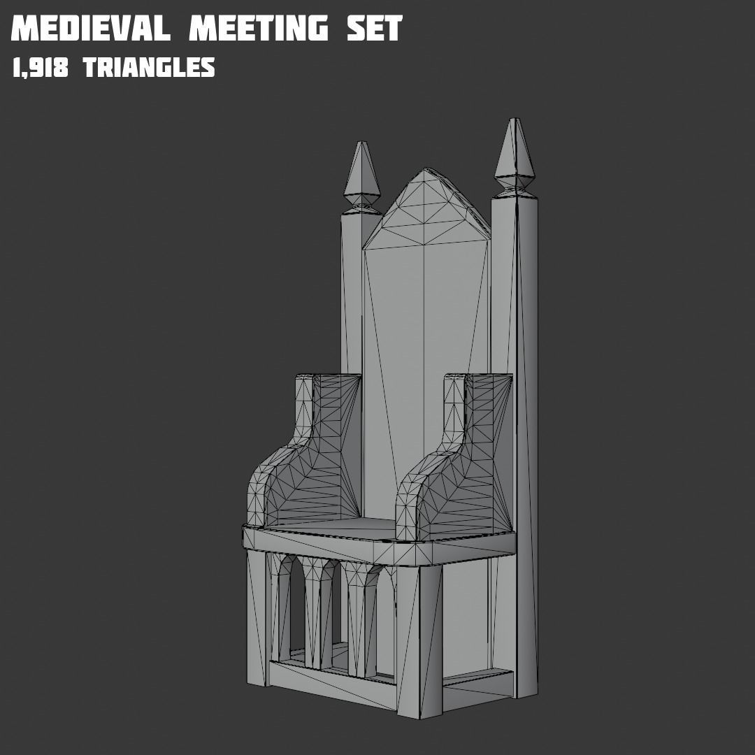 Medieval Asset Big  game ready Pack over 20 Assets Low-poly 3D model_28