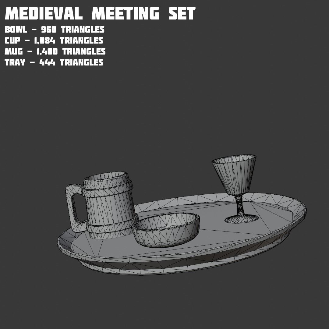 Medieval Asset Big  game ready Pack over 20 Assets Low-poly 3D model_23