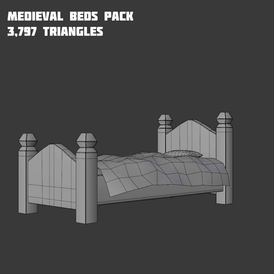 Medieval Asset Big  game ready Pack over 20 Assets Low-poly 3D model_8