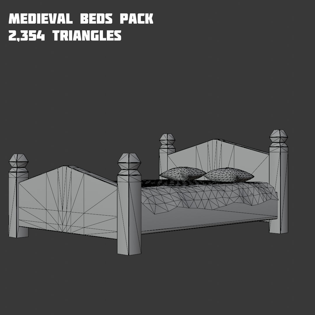 Medieval Asset Big  game ready Pack over 20 Assets Low-poly 3D model_9