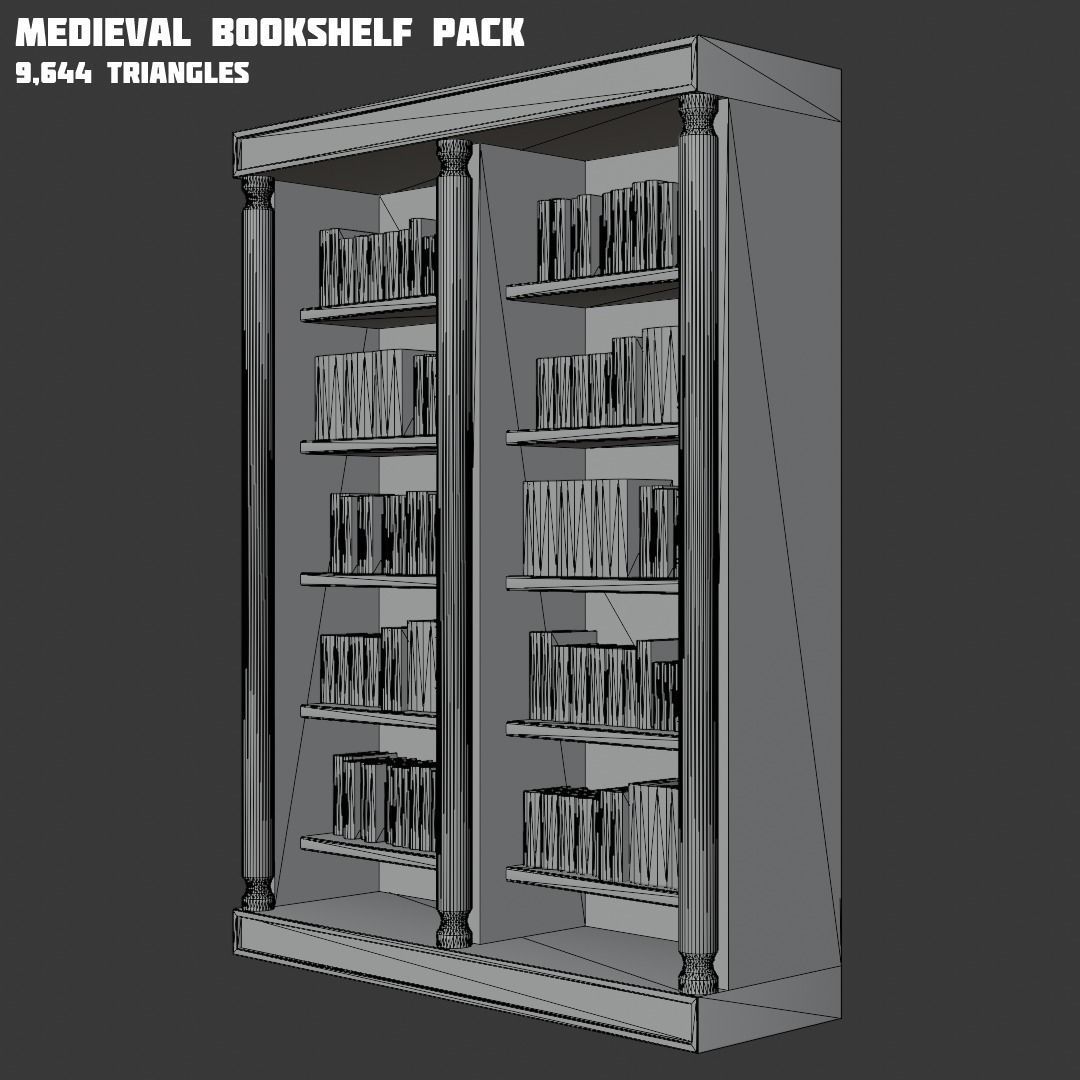 Medieval Asset Big  game ready Pack over 20 Assets Low-poly 3D model_14