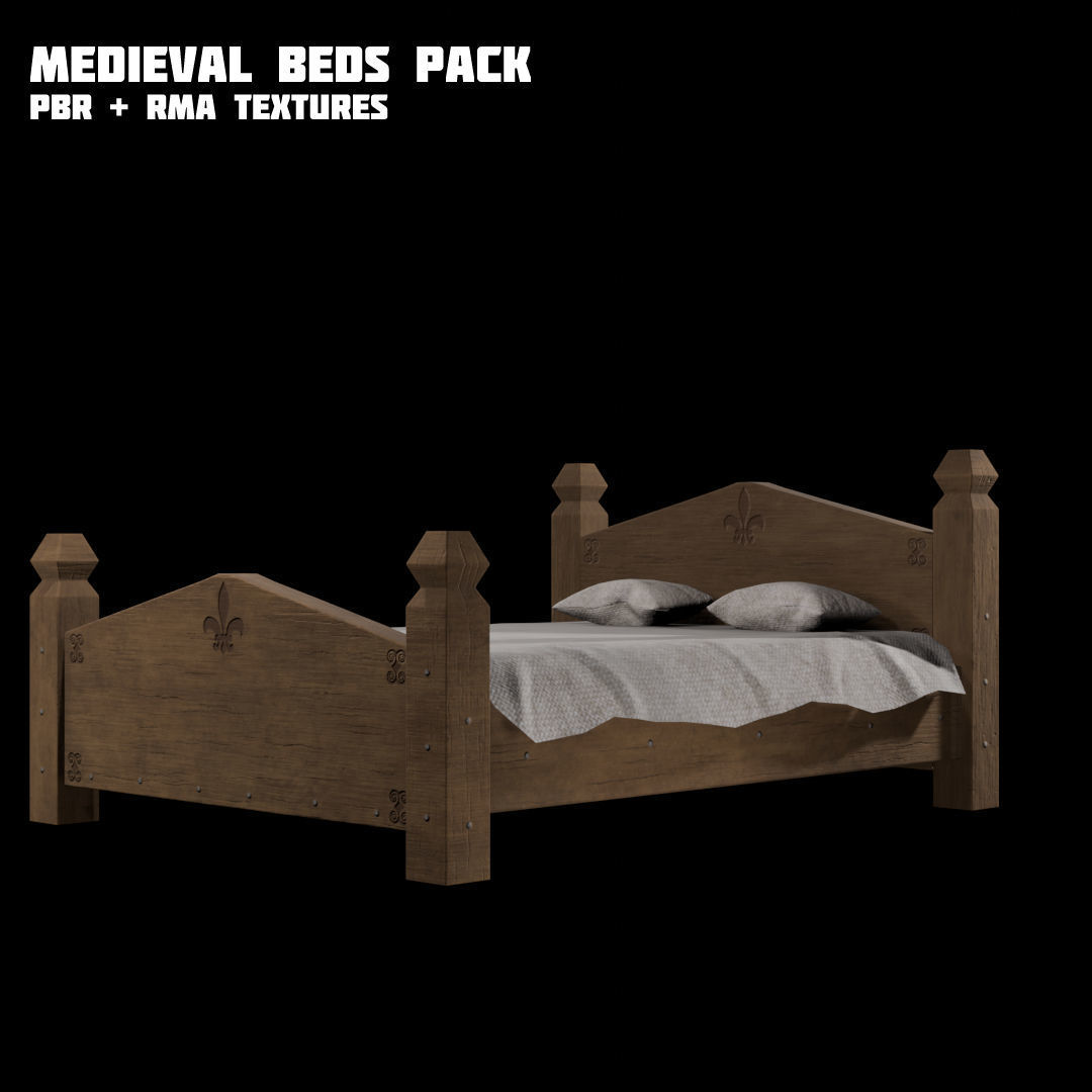 Medieval Asset Big  game ready Pack over 20 Assets Low-poly 3D model_10