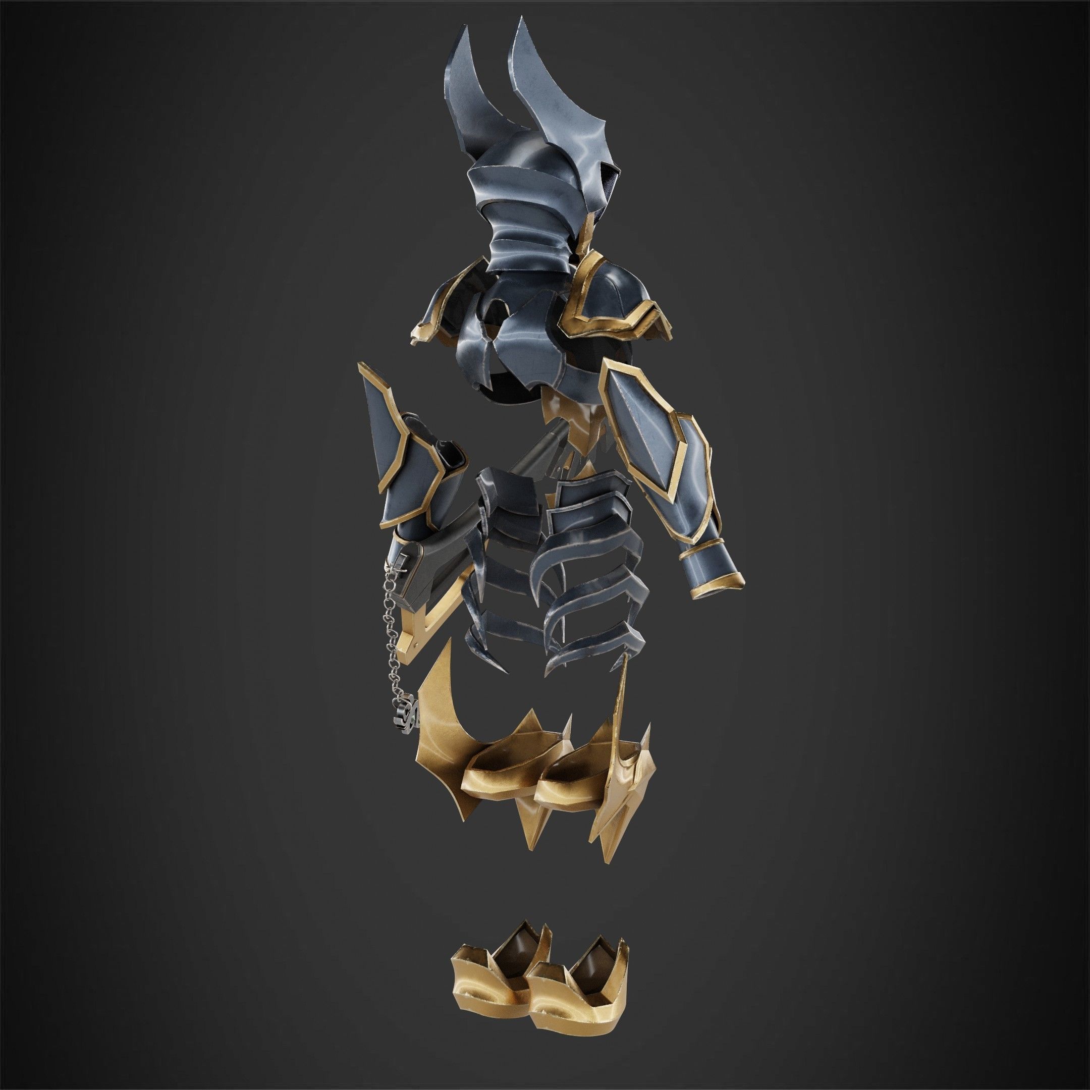 Kingdom Hearts Ventus Full Armor and Keyblade for Cosplay 3D Model Collection_12