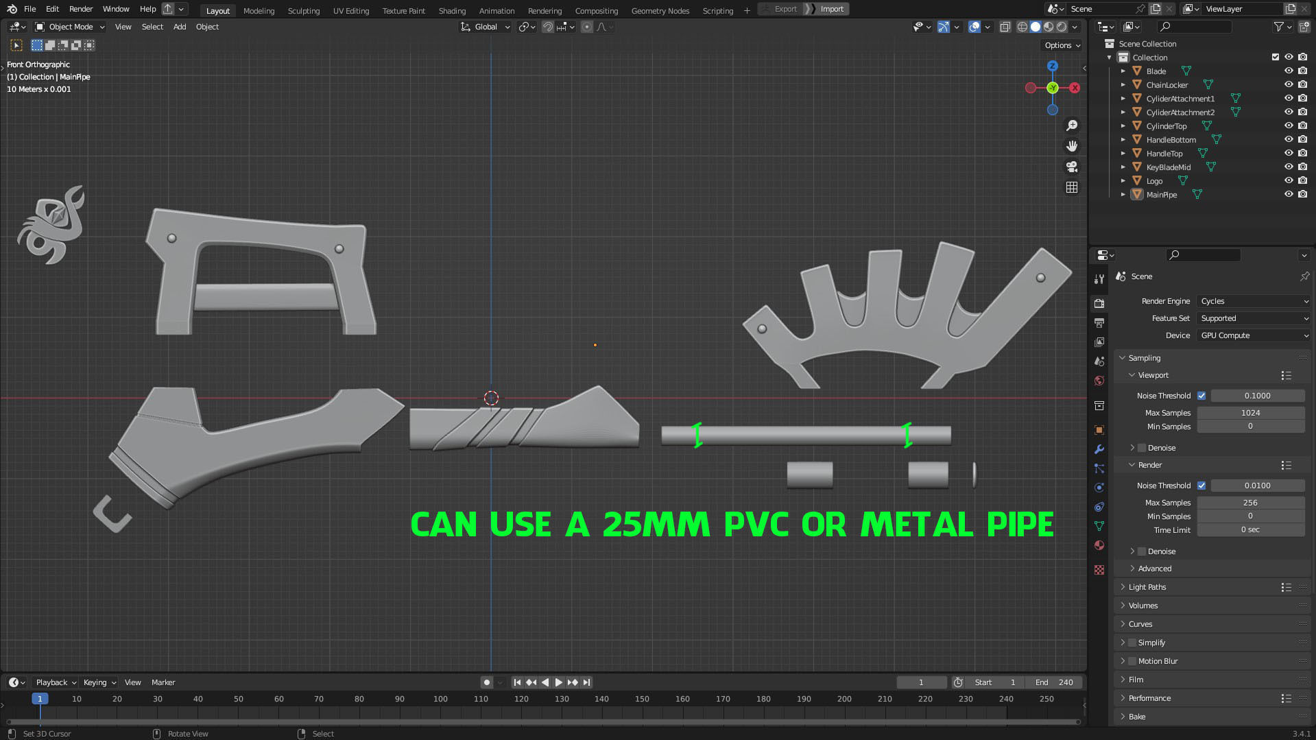 Kingdom Hearts Ventus Full Armor and Keyblade for Cosplay 3D Model Collection_23