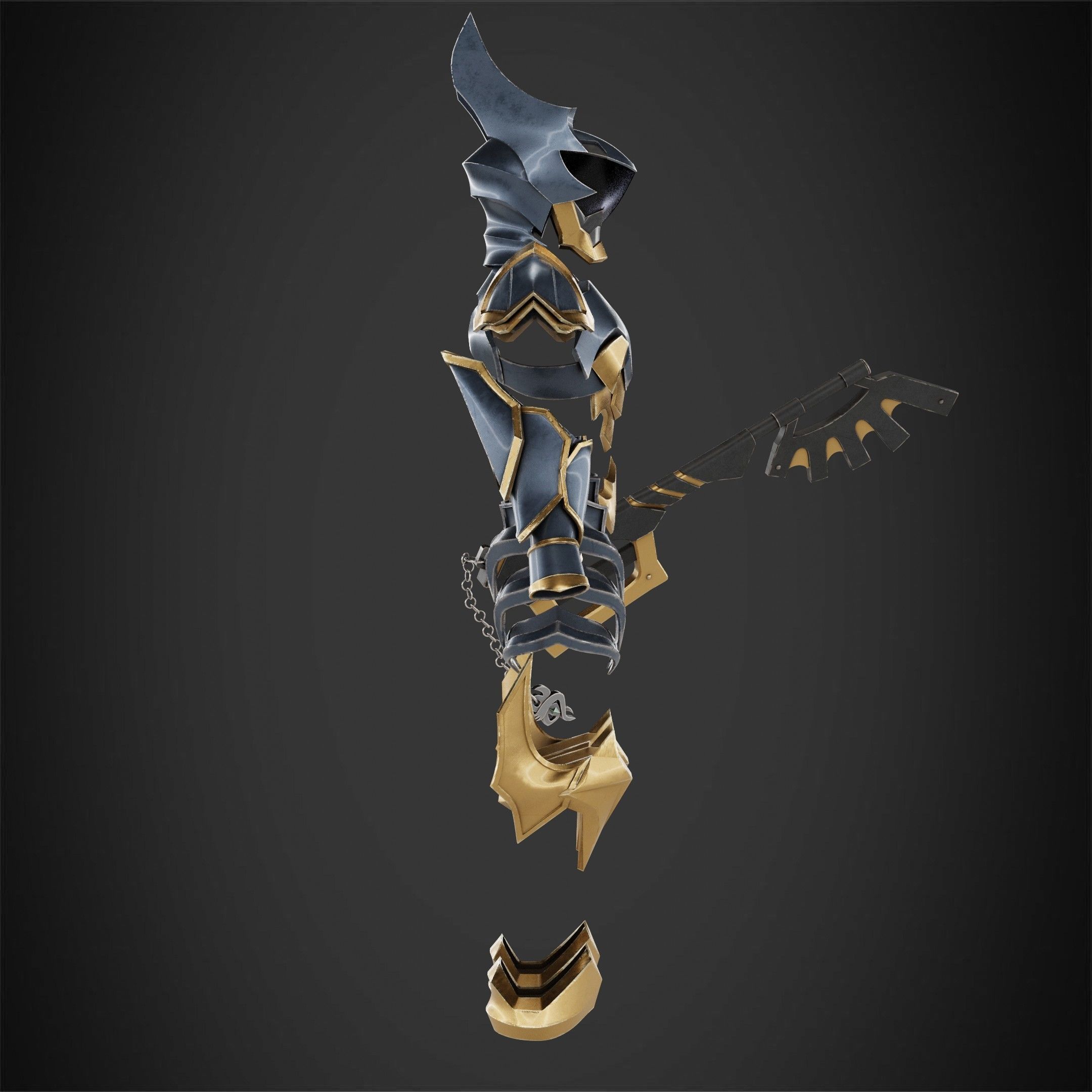 Kingdom Hearts Ventus Full Armor and Keyblade for Cosplay 3D Model Collection_13