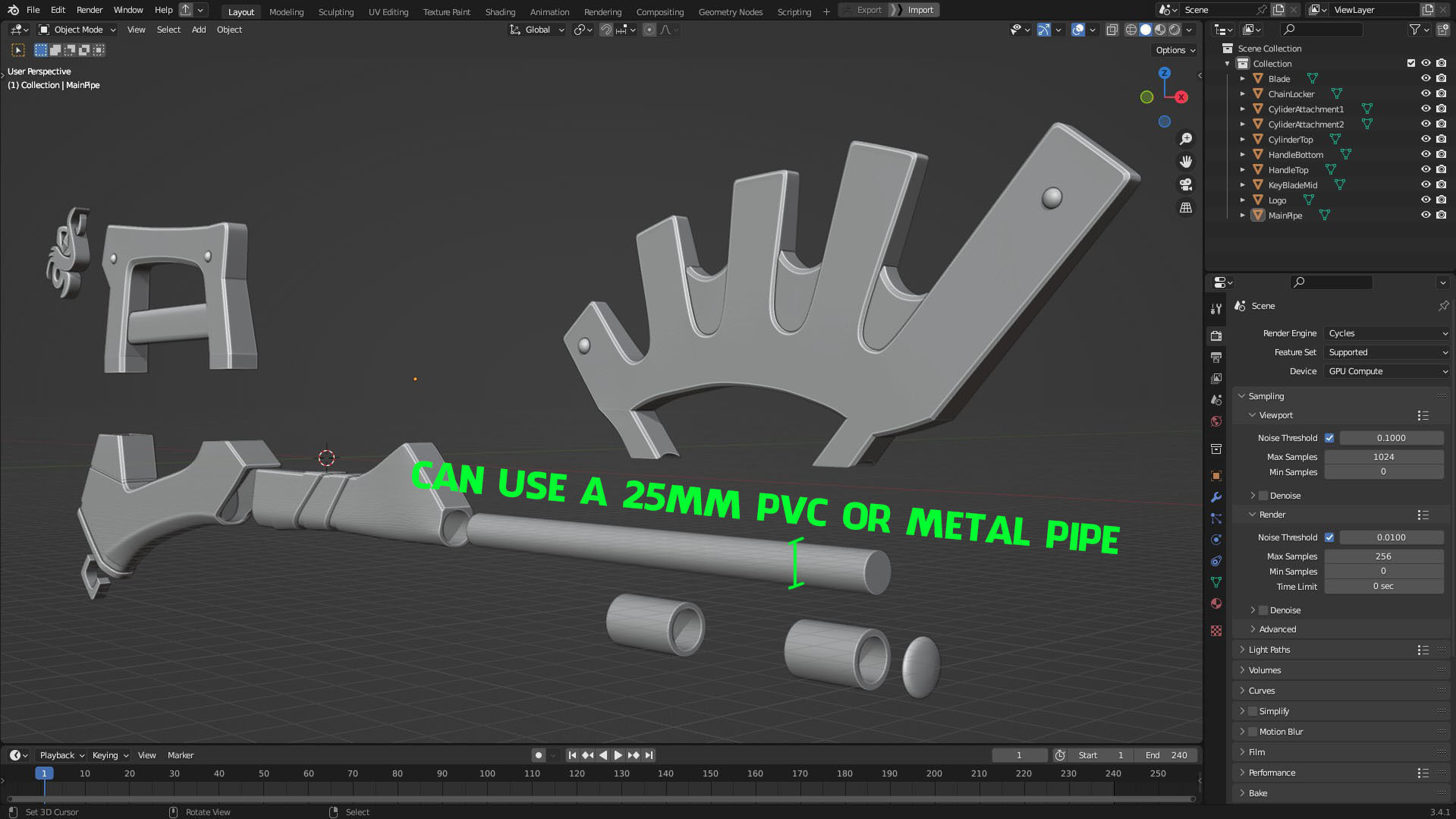 Kingdom Hearts Ventus Full Armor and Keyblade for Cosplay 3D Model Collection_24