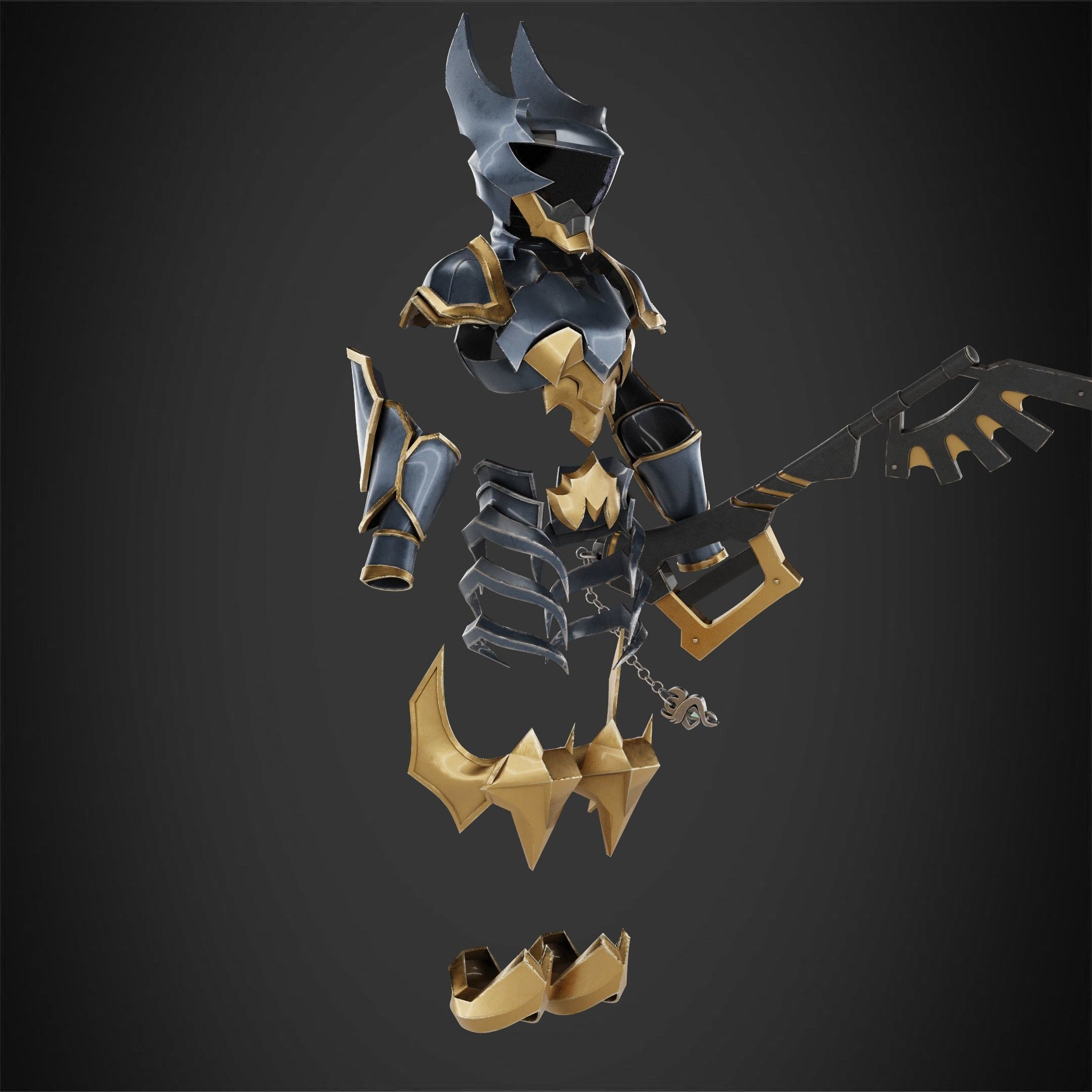 Kingdom Hearts Ventus Full Armor and Keyblade for Cosplay 3D Model Collection_14