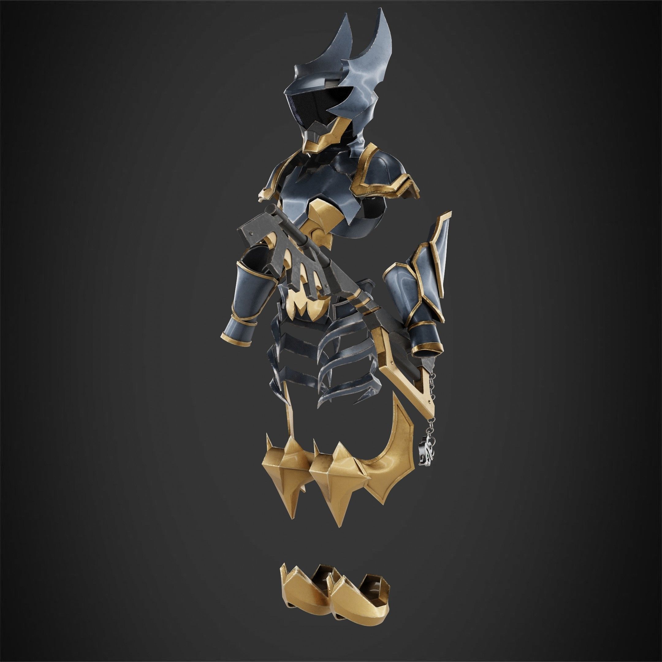 Kingdom Hearts Ventus Full Armor and Keyblade for Cosplay 3D Model Collection_8