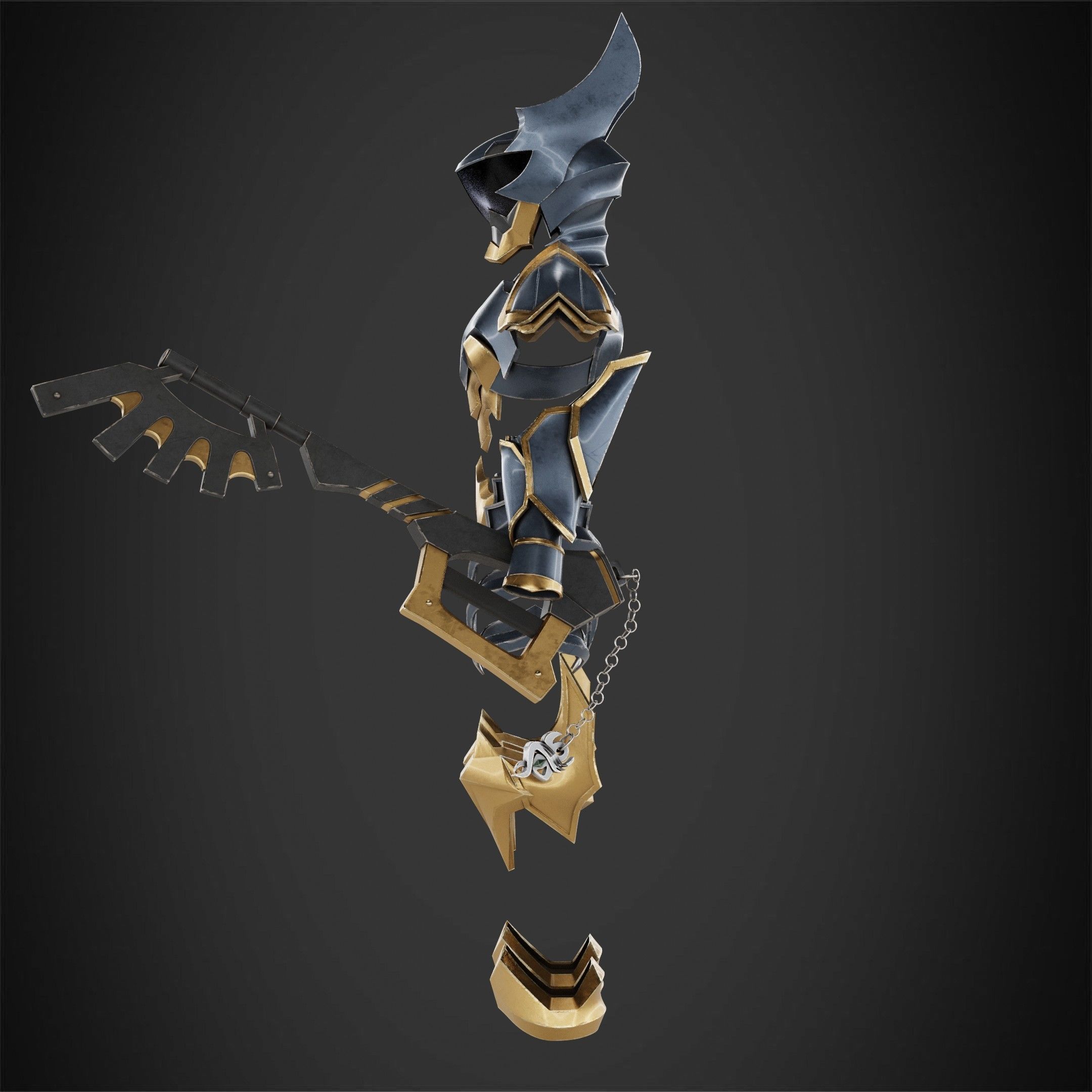 Kingdom Hearts Ventus Full Armor and Keyblade for Cosplay 3D Model Collection_9