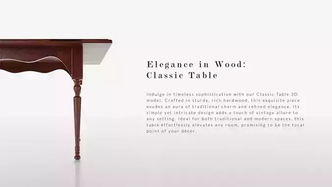 Elegance in Wood - Classic Colonial Table 001