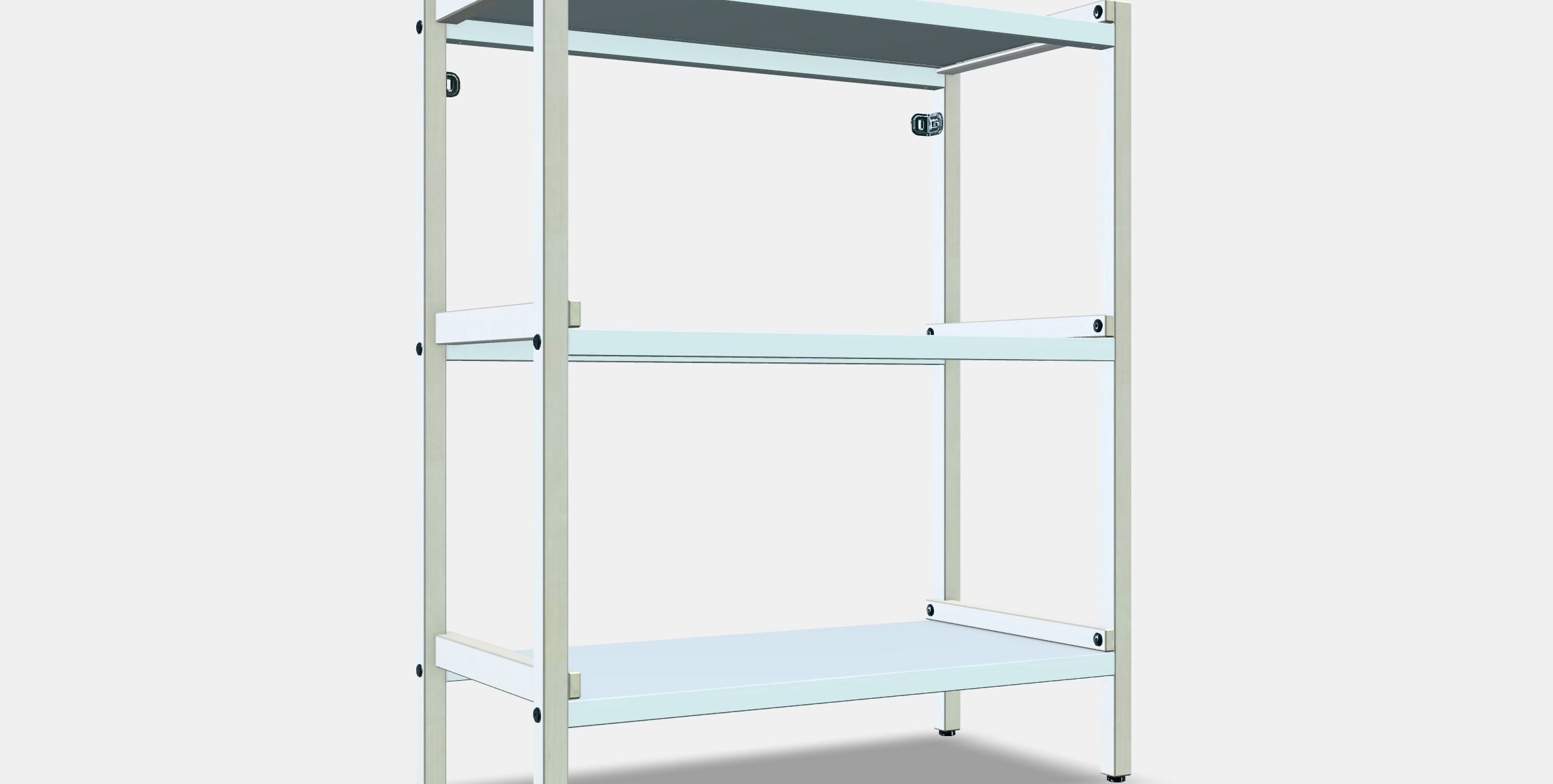 EKENABBEN Open shelving unit Low-poly 3D model_9