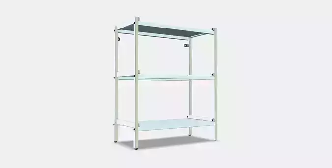 EKENABBEN Open shelving unit Low-poly 3D model
