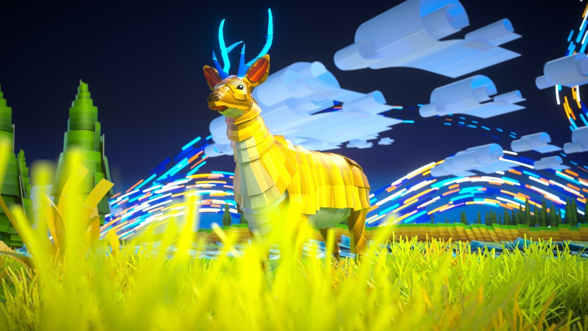 Stylized Nature Set 3D model_25