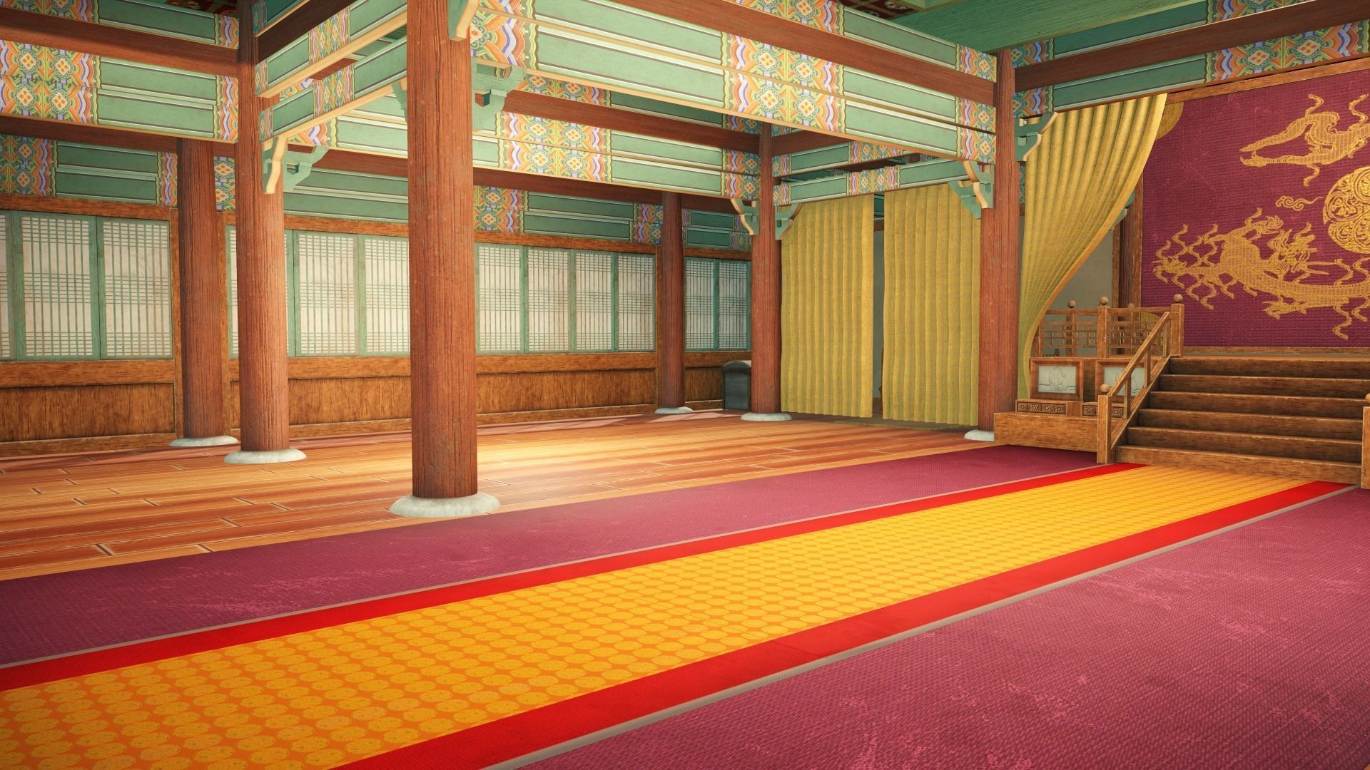 Korea Goryeo Palace Low-poly 3D model_10