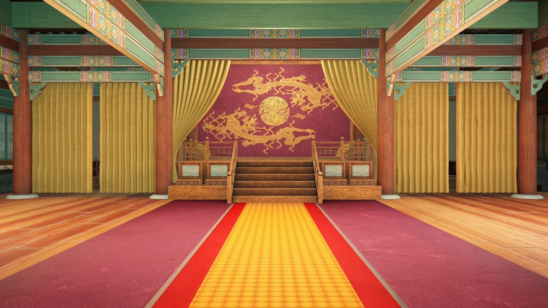 Korea Goryeo Palace Low-poly 3D model_9