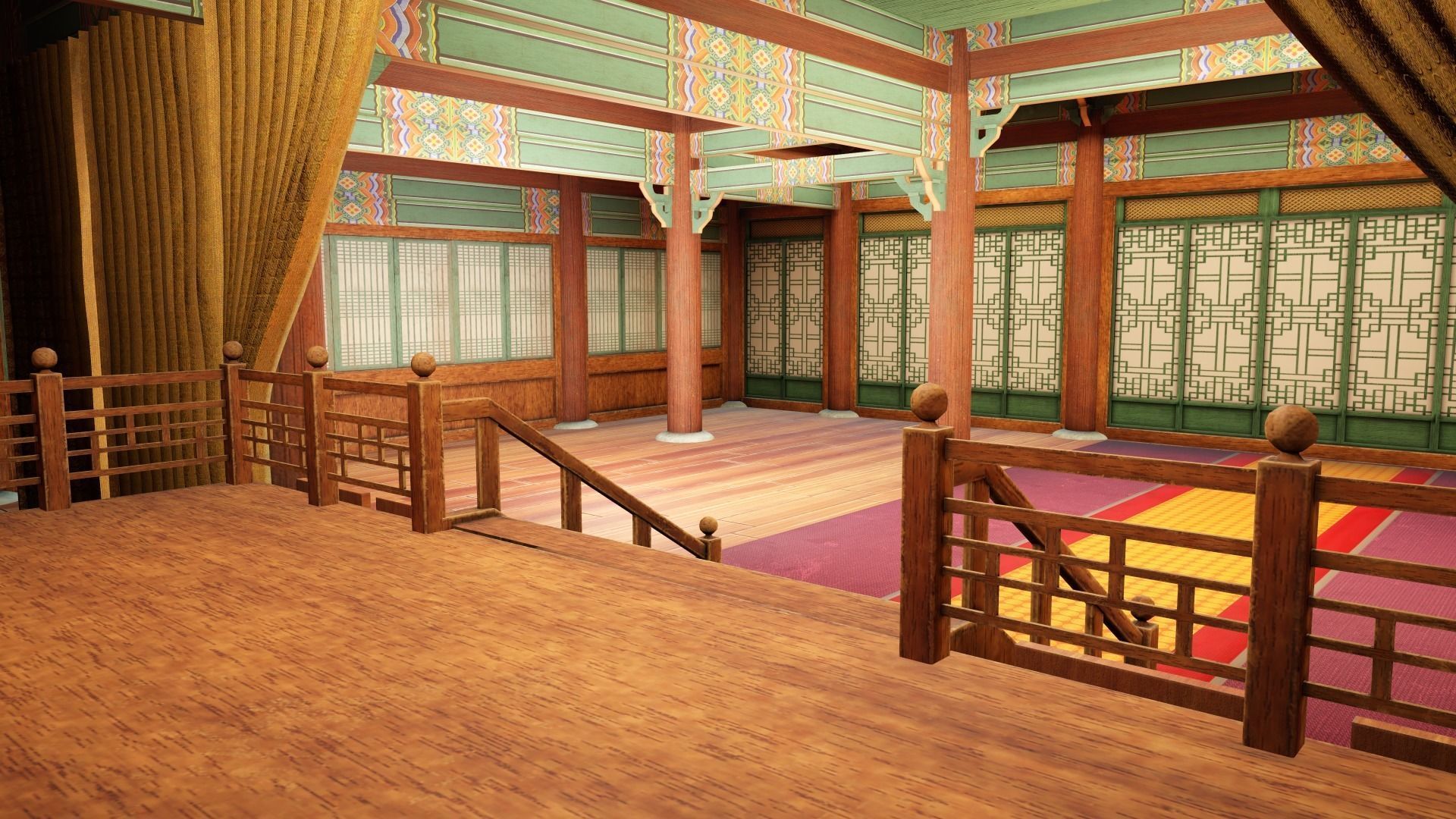 Korea Goryeo Palace Low-poly 3D model_8