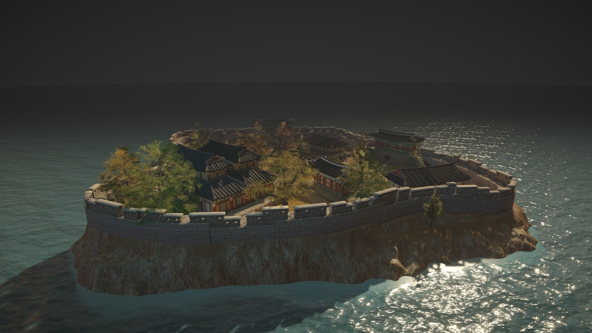 Korea Goryeo Palace Low-poly 3D model_3