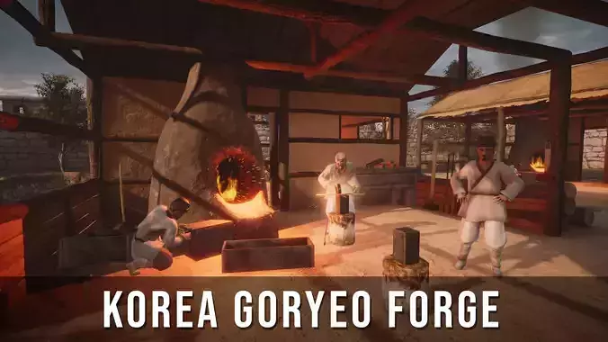 Korea Goryeo Forge Low-poly 3D model