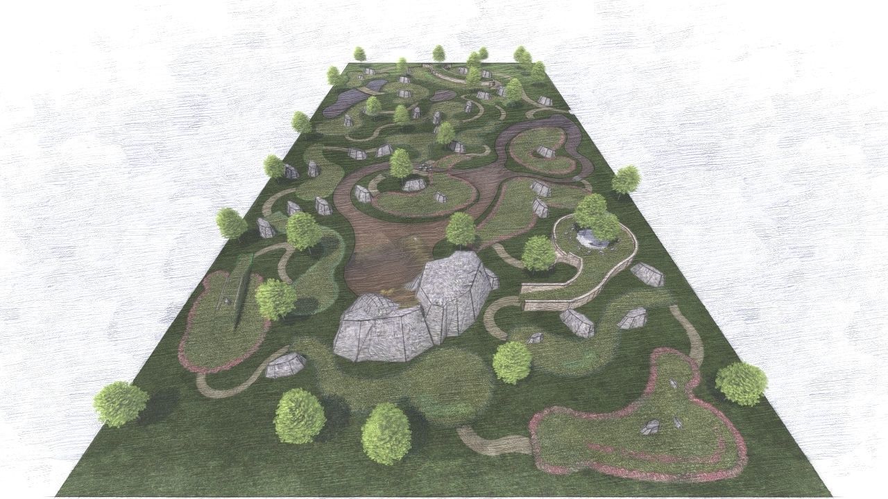 public park-Private Park Landscape 3D model_15