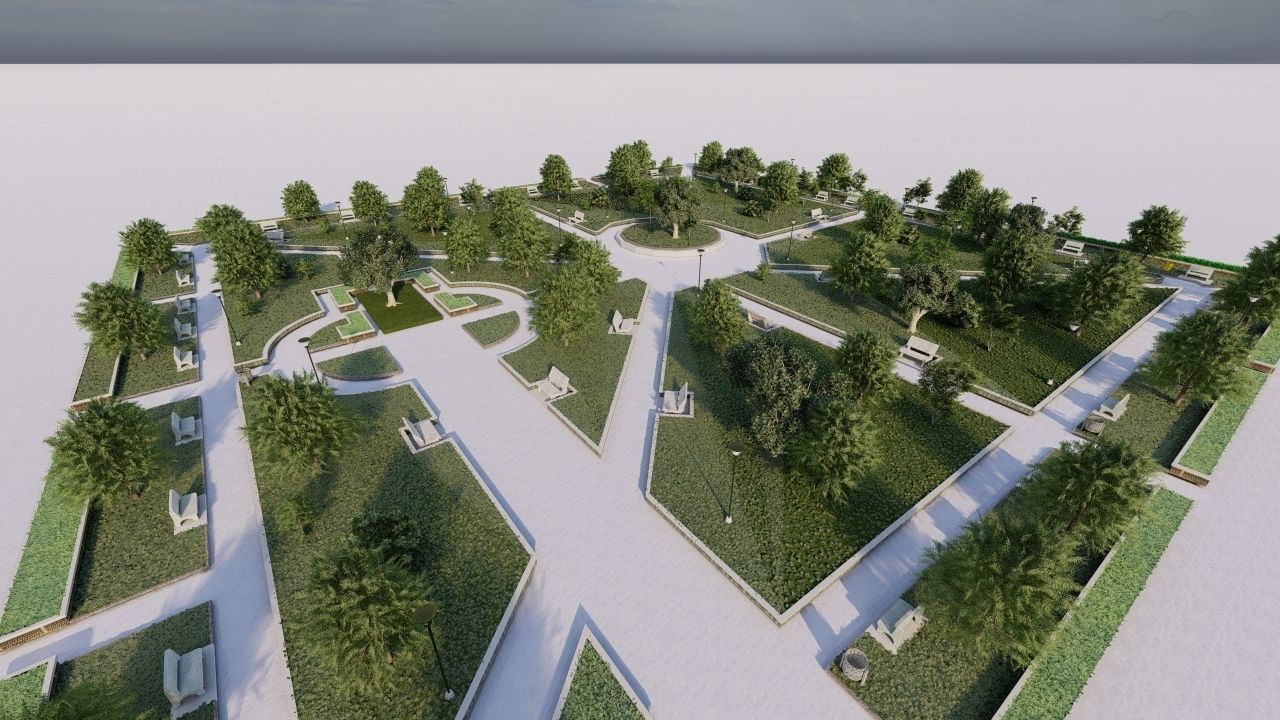 public park-Private Park Landscape 3D model_18